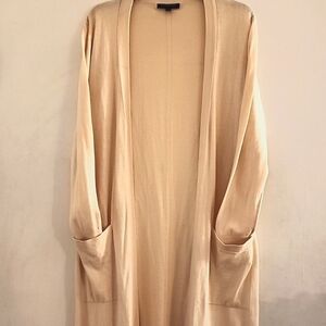 Banana Republic Elegant Cream Long Sleeve Light Cardigan Sweater/Duster, Medium